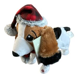 Animated dog plays “Jolly Old Saint Nicholas" holiday theme